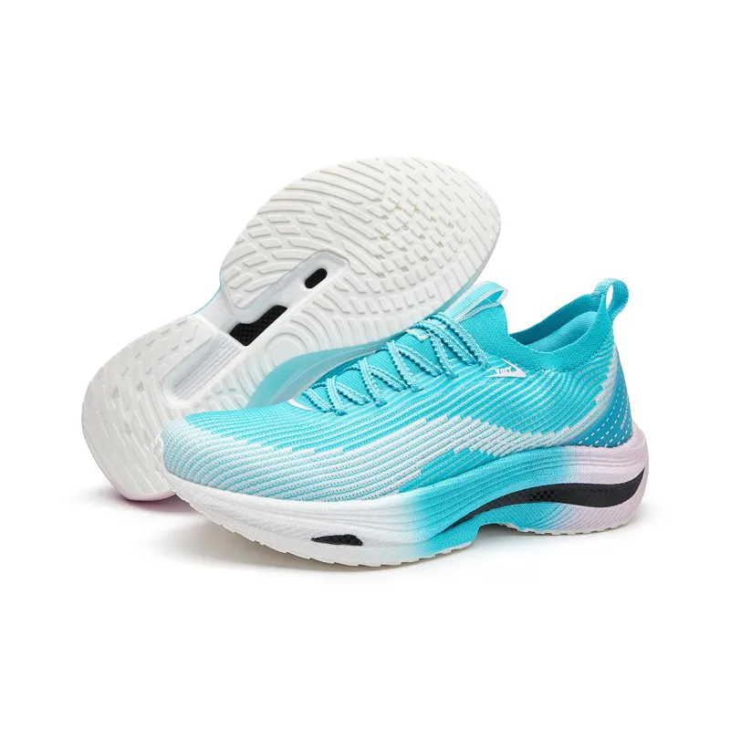 VOIT Cushioning Lightweight Rebound Low Top Marathon Running Shoes Unisex Blue Pink-5