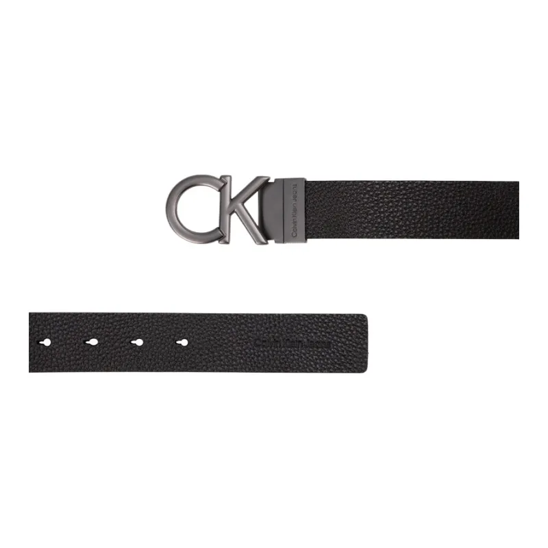 CALVIN KLEIN Cow Leather Belts Men's Space Black 3.4cm-1