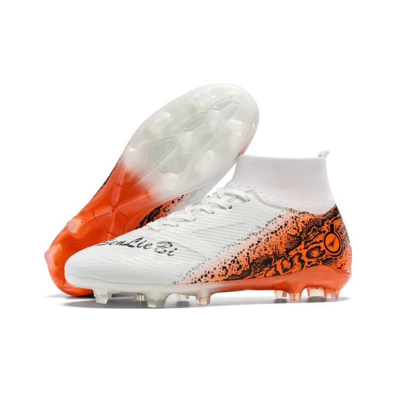 QIUTEXIONG SG Metal Long Studs Soft Ground Slip Resistant Coverage Soccer Shoes Unisex-12