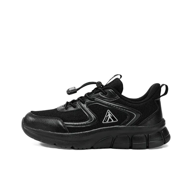 ZULIZ Sports Elderly Shoes Casual Shoes Men Low Top Black/Black White/Dark Gray-0