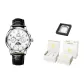 Men's Black Leather Raw White Dial[Box Limited Edition]