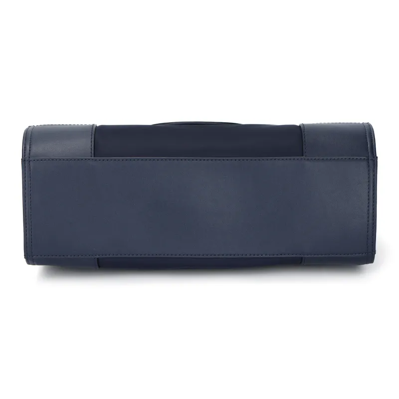 TORY BURCH Ella Recycled Polyester Tote Bag Shopping Bag Shoulder Bag Handbag Mini Women's Dark Marine Blue-3