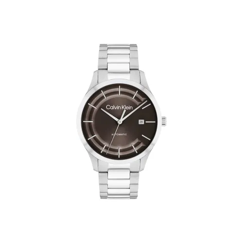 CALVIN KLEIN Knight Wrist Watch Automatic Mechanical Movement Steel Strap 40mm Tan Watch Dial Unisex