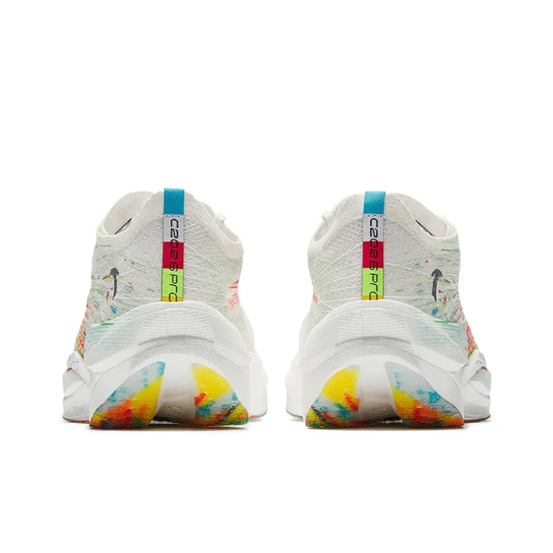 ANTA C202 6.0 PRO Running Shoes Women's Low Top Papyrus White, Fire Red, Fluorescent Equatorial Green-3