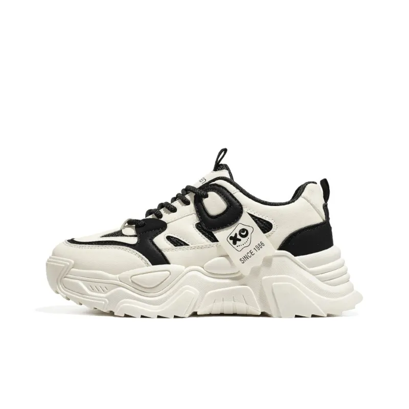RENBEN Slip Resistant And Abrasion Resistant Coverage Low Top Chunky Sneakers Women's-0