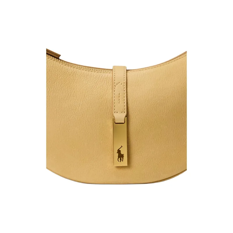 Ralph Lauren Polo ID Cow Leather Shoulder Bag Mini Women's Cashmere Yellow-4