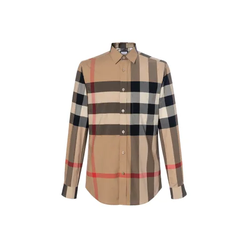 Burberry Check Stretch Cotton Poplin Shirt