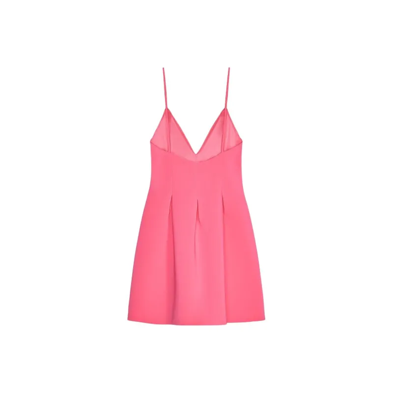 ZARA Slip Dress Women's Rose Red-1