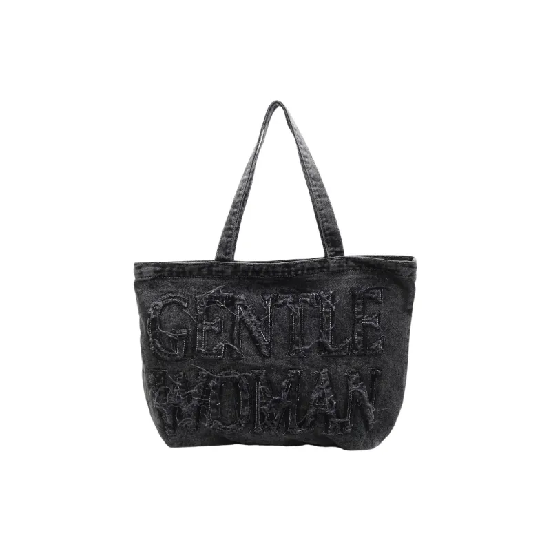 HCXK Denim Shoulder Bag Women's Dark Tea/Light Blue/Dark Blue-6