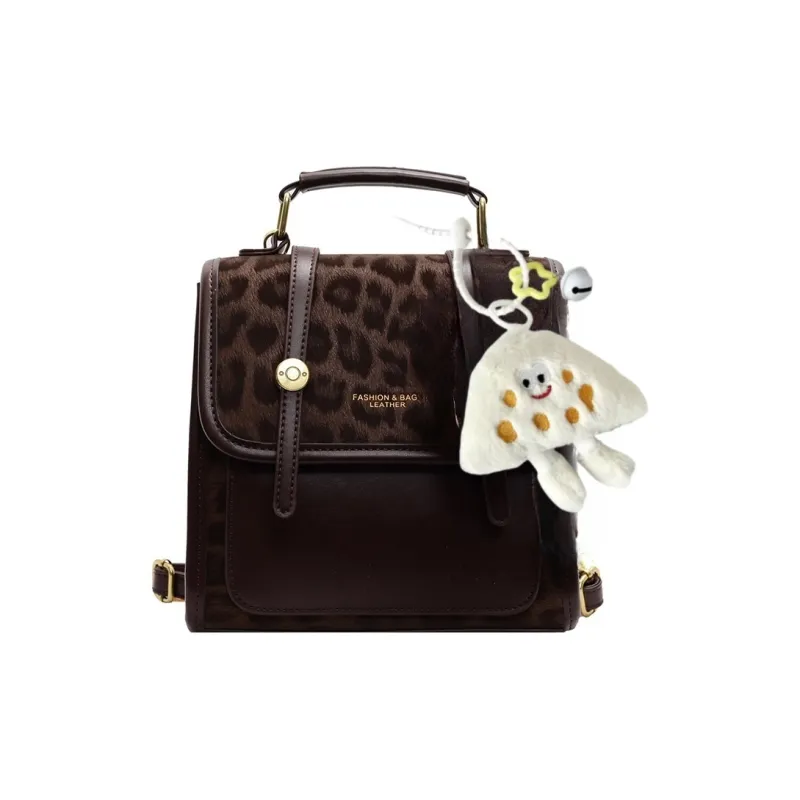 Yalu PU Backpack Women's Light Brown/Dark Brown/Coffee-6