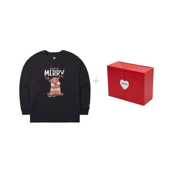 New Era Christmas Heartfelt Casual Pullover Crew Neck Long-Sleeved Sweatshirt Unisex