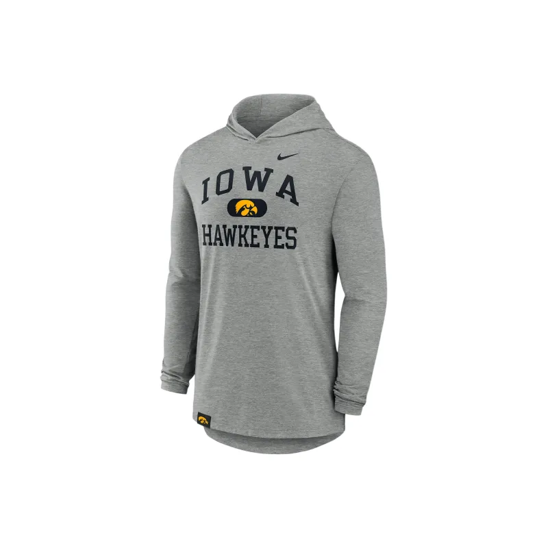 Nike Iowa Hawkeyes Blitz Men's Nike Dri FIT College Long Sleeve Hooded T Shirt-0