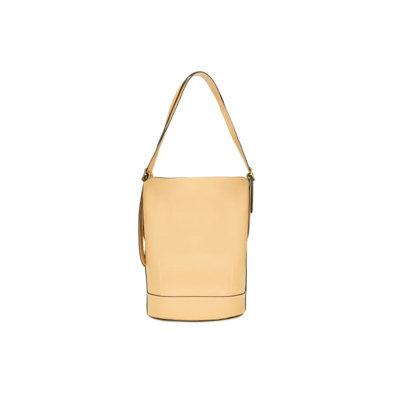 Polo Ralph Lauren Bellport Cow Leather Bucket Bag Handbag Shoulder Bag Women's Brown-2