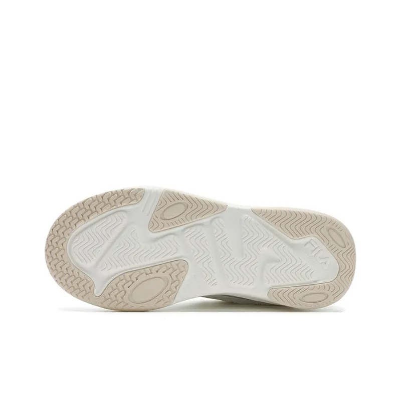 FILA VIBE Breathable Low Top Skateboard Shoes Women's White Yellow-4