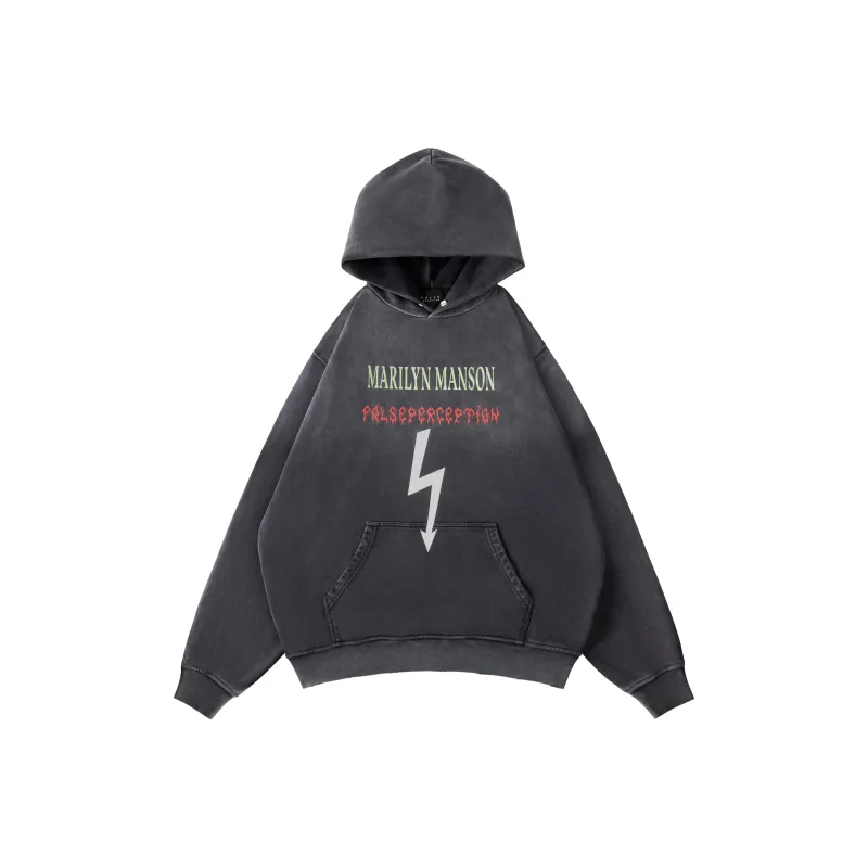 False Perception Sweatshirt Unisex Washed Black-0
