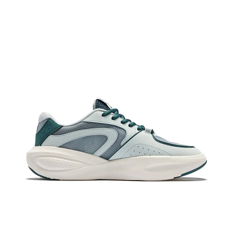 Erke Abrasion Resistant Breathable Slip Resistant Low Top Casual Shoes Men's Gravel Light Gray Green-1