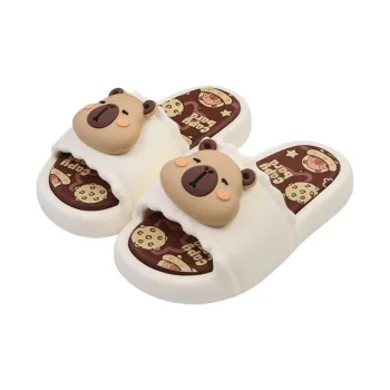 Thin Strips Sandal Slippers Cream White