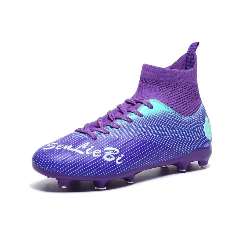 QIUTEXIONG FG Rubber Long Studs TF Rubber Broken Studs Soft Ground Firm Ground Slip Resistant Soccer Shoes Unisex-29