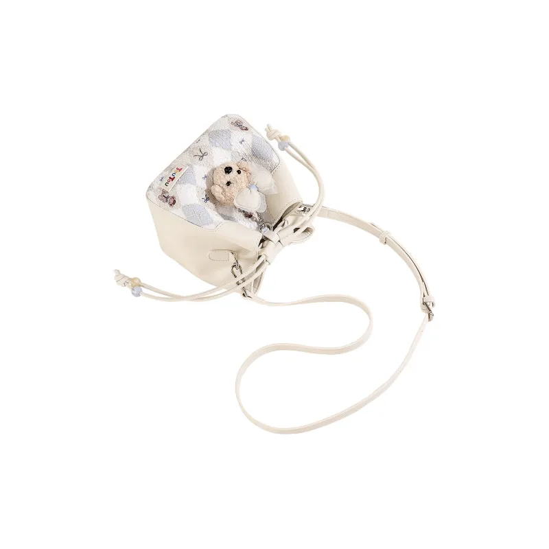 TOUTOU Synthetic Leather Shoulder Bag Regular Women's Cream White-11