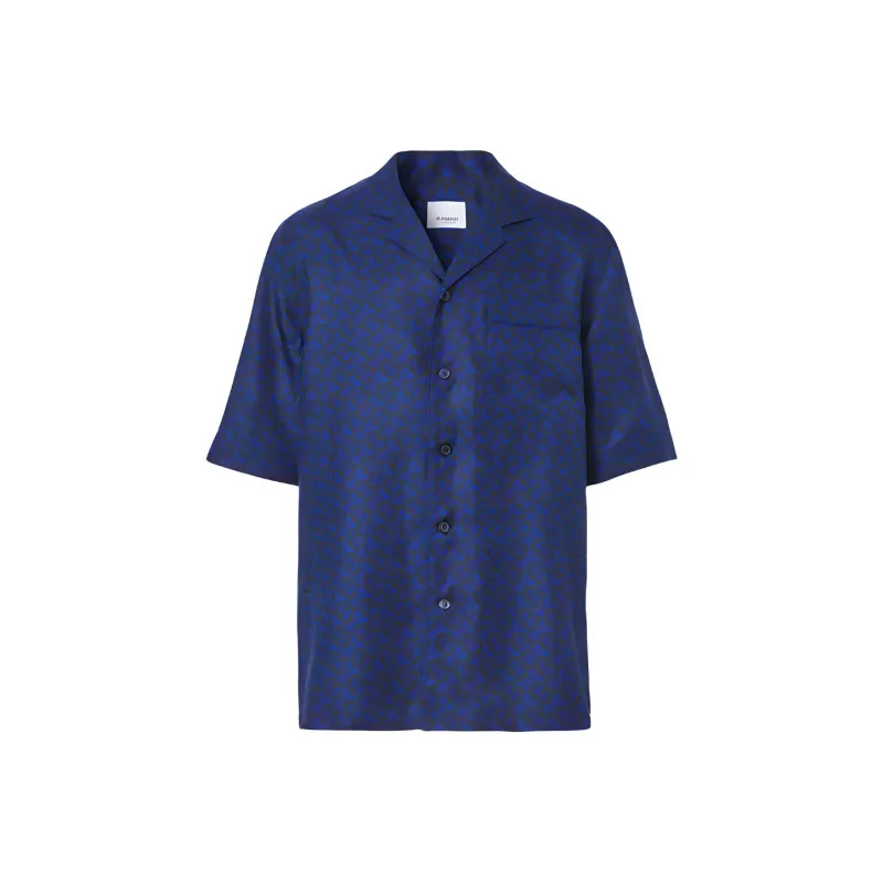 Burberry Tb Monogram Print Silk Shirt-0