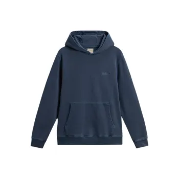 WOOLRICH Garment Dyed Logo Embroidered Hoodie