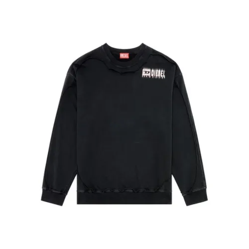 DIESEL S-Boxt-Dbl Logo-Printed Crewneck Sweatshirt