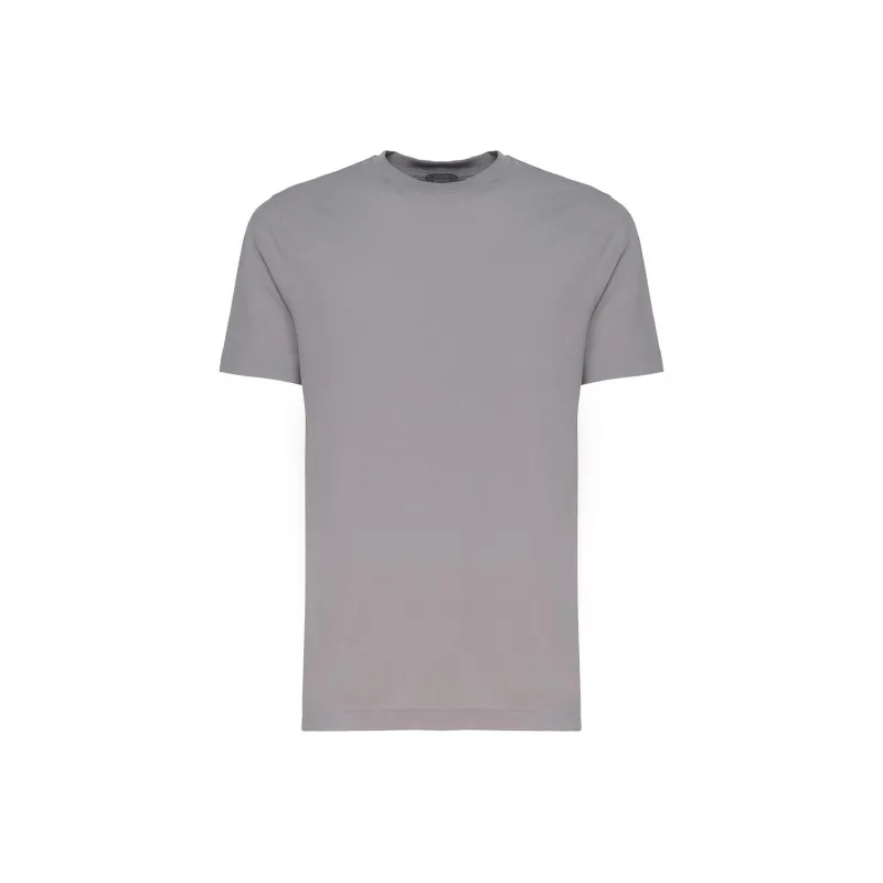 Zanone Short Sleeved Straight Hem Crewneck T Shirt-0