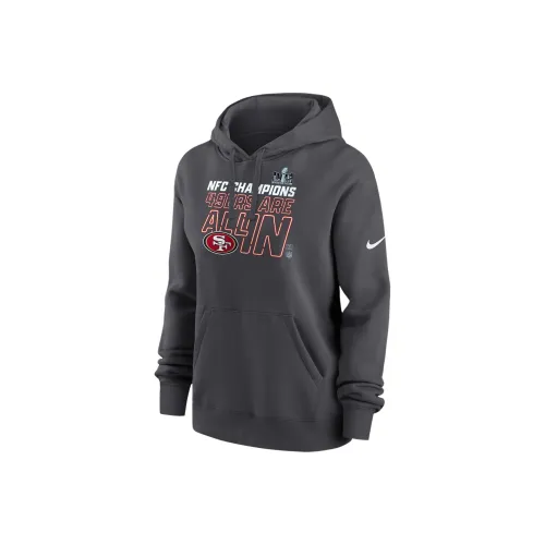 Nike San Francisco 49ers 2023 NFC Champions Trophy Sweatshirt Men's Gray Black