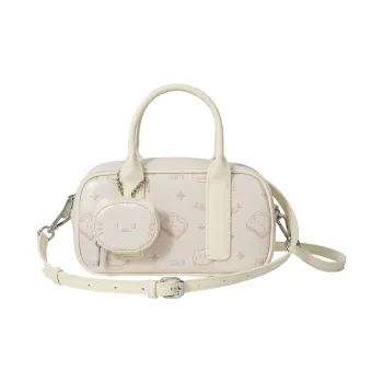 SEM/R Kitten Sketch PU Boston Bag Handbag Medium Size Women's Multicolor