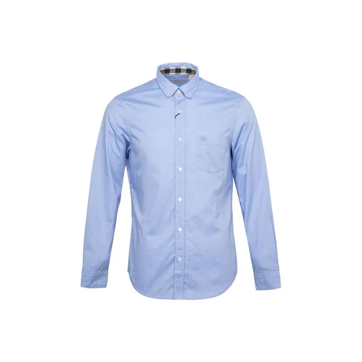 Burberry Shirts Men Sky Blue-0