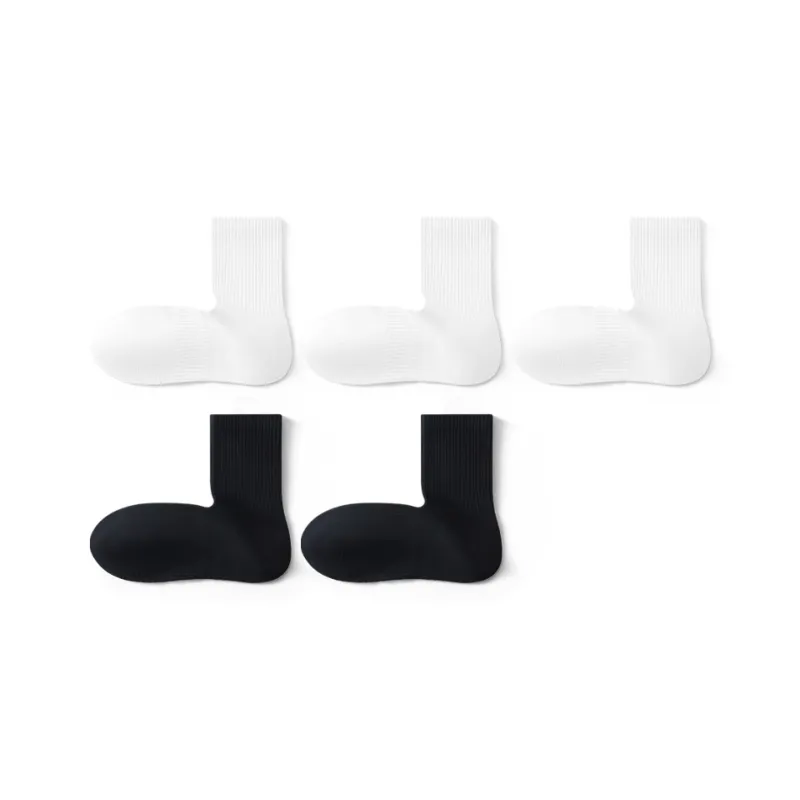 SHIWAJI Mid Calf Socks Men's 5 Pack-4