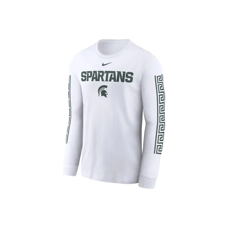 Nike Michigan State Spartans Local Spirit Slogan Men's Nike College Long Sleeve T Shirt-0