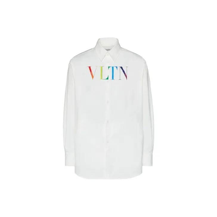 Valentino Vltn Logo Printed Long Sleeved Shirt-0