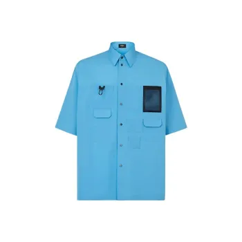 FENDI Shirts Men Blue