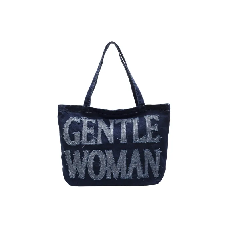 HCXK Denim Shoulder Bag Women's Dark Tea/Light Blue/Dark Blue-11