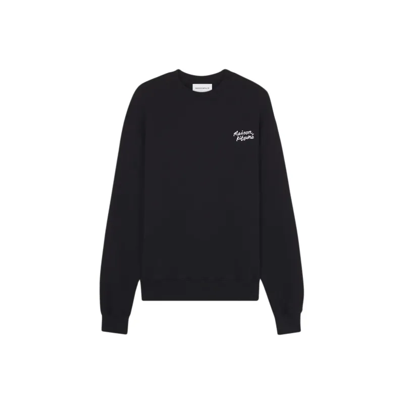 Maison Kitsune Logo Embroidered Crewneck Sweatshirt-0