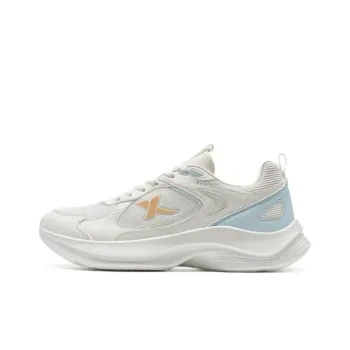 XTEP Breathable And Wear resistant Low Top Casual Running Shoes Women's White Blue