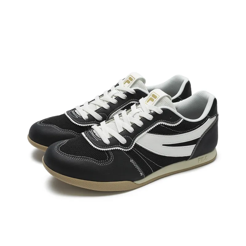 FILA Trail Curved Edge Shoes Slip Resistant Low Top Casual Shoes Men's Black White-2