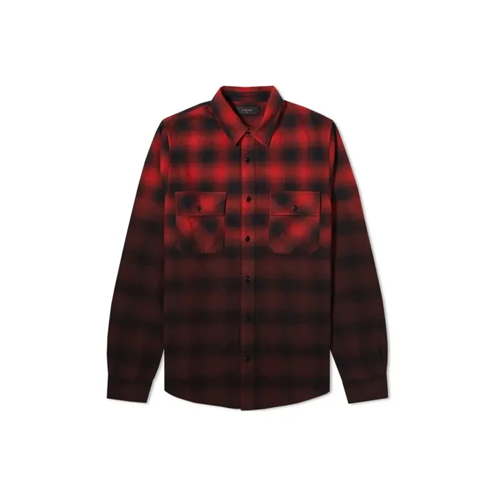 AMIRI Dip Dye Flannel Shirt-0