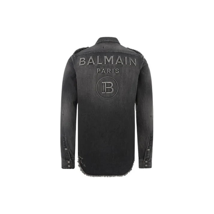 BALMAIN Shirts Men Dark Gray-0