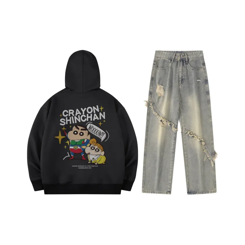 Crayon Shinchan Sweatshirt Set Unisex-1