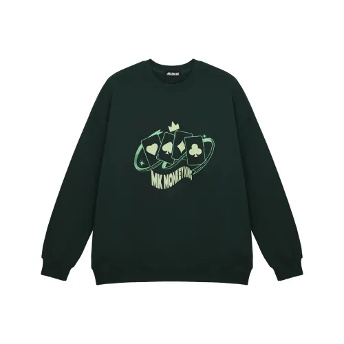 MK MONKEY KING Sweatshirt Unisex White Turquoise