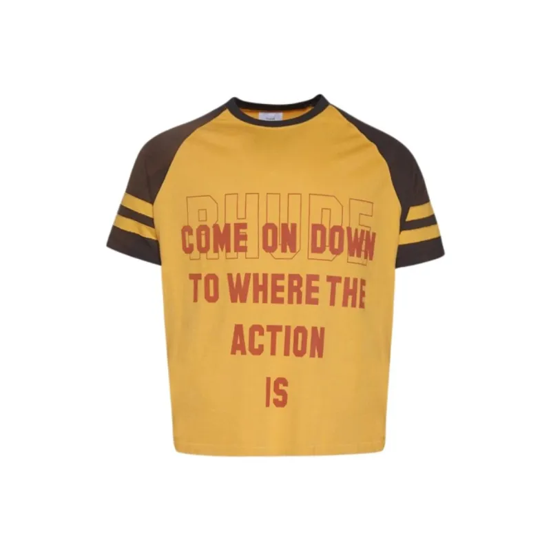 RHUDE T-Shirts Men Yellow-0