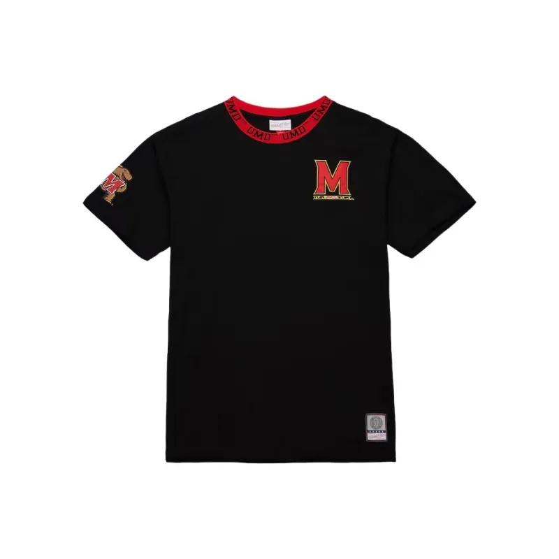 Mitchell & Ness x NCAA Maryland Terrapins Jacquard Ringer T Shirt Men's Black-0