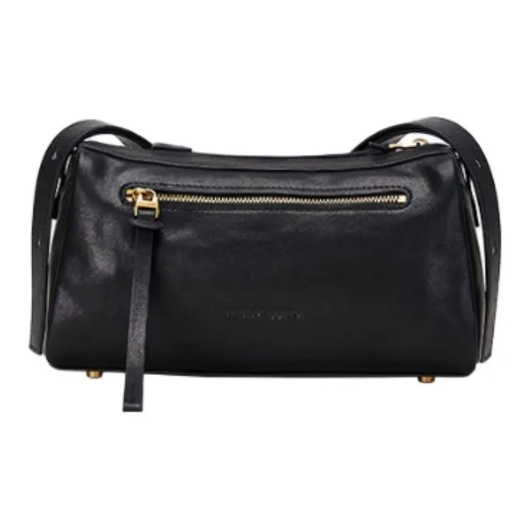 Hush Puppies Sheepskin Shoulder Bag Medium Size Women's Black-4