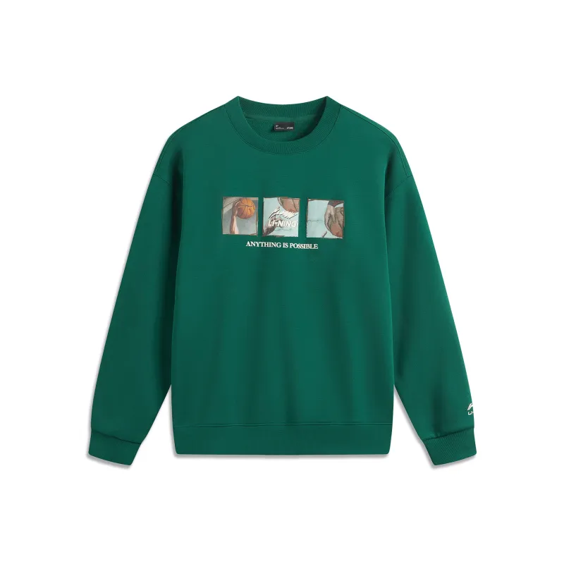 LiNing Sports Life Collection Sweatshirt Unisex Lush Green-0