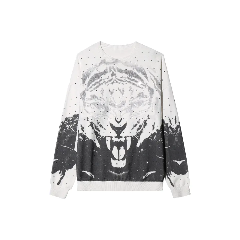 TCH Sweatshirts Unisex White With Black Logo-0