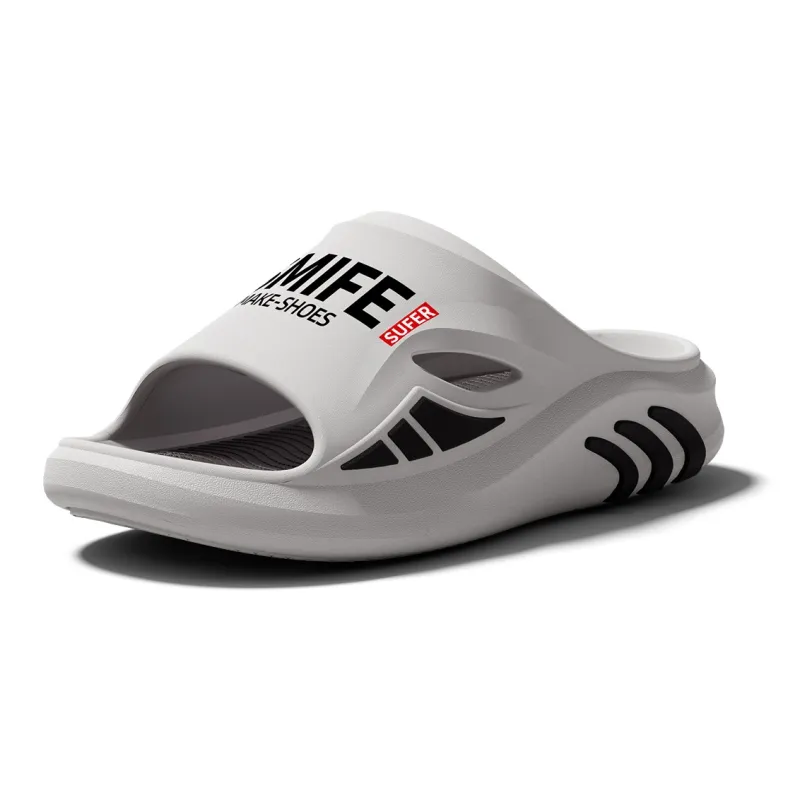 Soft Trendy Letter Print Sports Men's Slippers, Slip Resistant And Abrasion Resistant Outerwear, Premium Beach Sandals-3