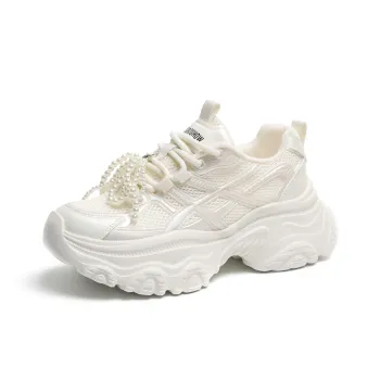 O.L Anti Slip And Wear Resistant Height Increasing Low Top Chunky Sneakers Women's