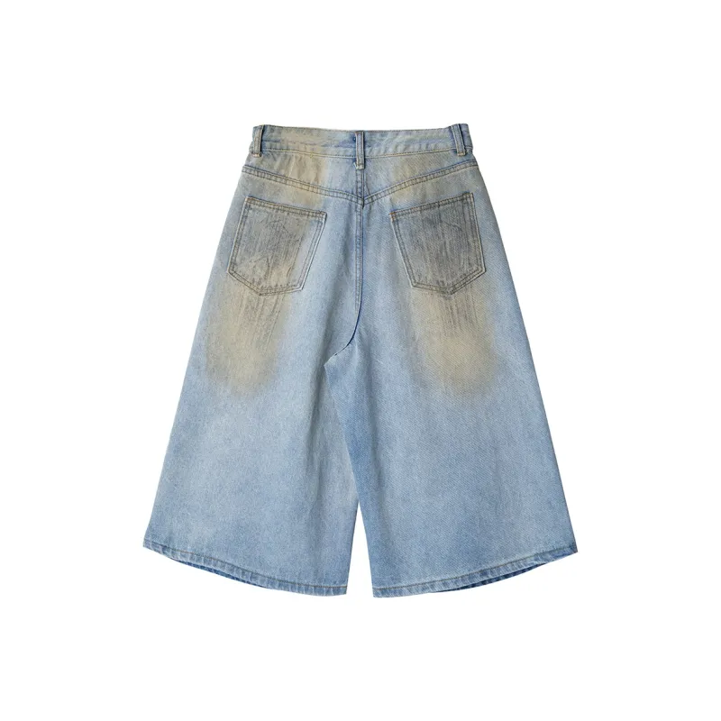 LPMX Denim Shorts Unisex Ice Blue-1